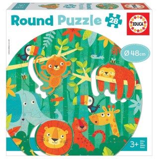 Puzzle 28 Piezas La Selva Round Puzzle