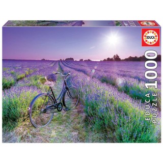 Puzzle 1000 Bicicleta En Campo De Lavanda