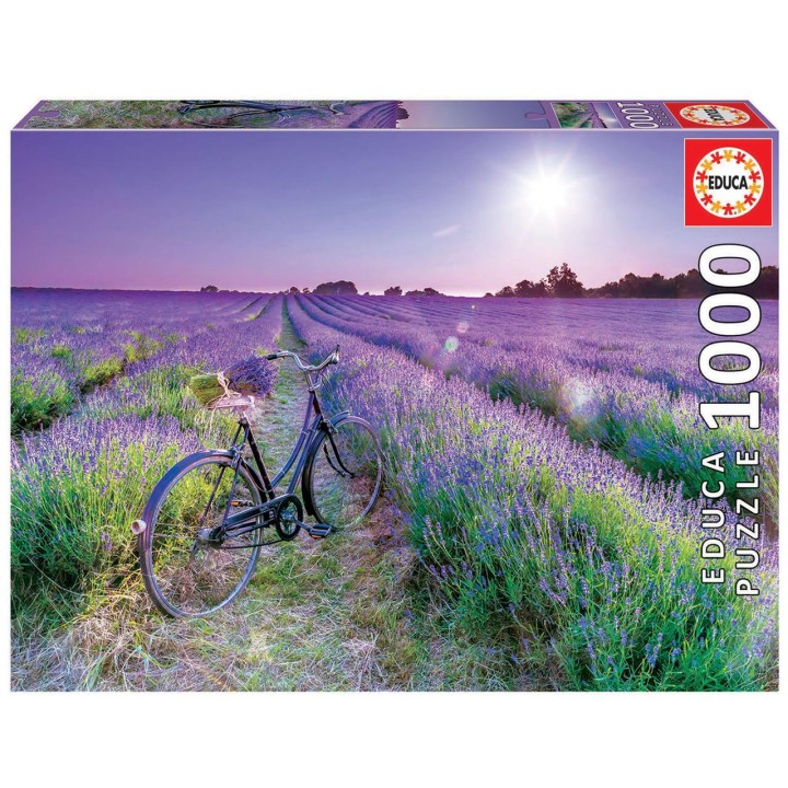 Puzzle 1000 Bicicleta En Campo De Lavanda