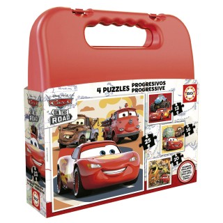 Puzzle Maleta Progresivos Cars 12-16-20-25