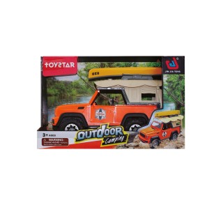 Coche Camping Con Canoa, Luces Y Sonidos