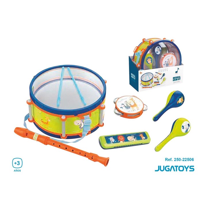 Set Instrumentos Musicales,Con Tambor Maracas,Flau