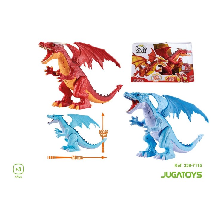 Dragón Robo Alive Con Sonidos, Colores Sdos - Modelos Surtid