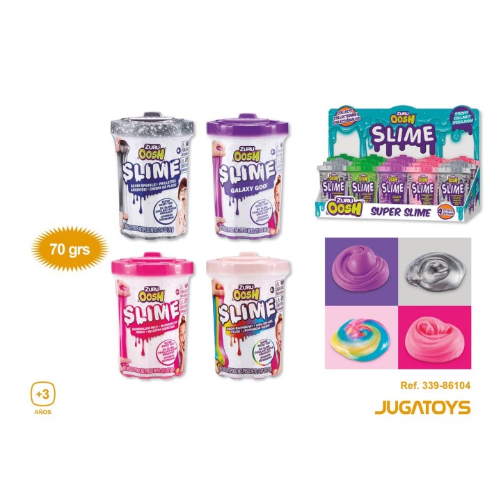 Slime Oosh, En Bote 70Gr, Colores Sdos. (Exp.15 Ud). - Expos