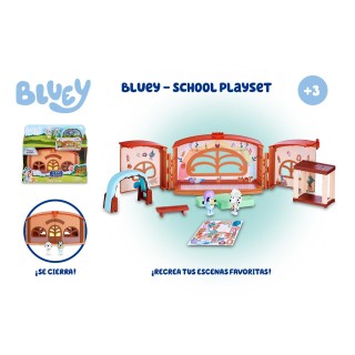 Escuela De Bluey Con Figuras De Bluey Y Chloe ¡Pasa Un Día D