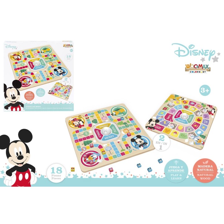Juego De Mesa Madera Disney  2 En 1.