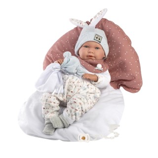 Muñeca Rn Mimi Llorona 42 Cm Con Cojin Seta. Incluye 7 Pieza