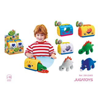 Peluche Dinosaurio En Transportin, Mod. Sdos, 9X6x14cm (Exp.