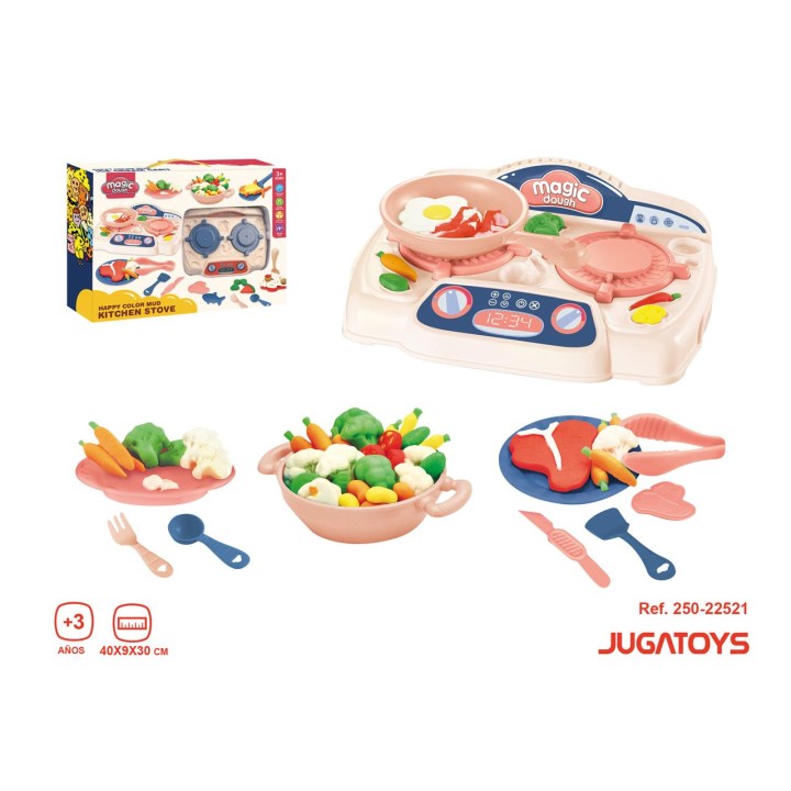 Juego Plastilina Magic Dough Cocina Con Hornillo Y Accesorio