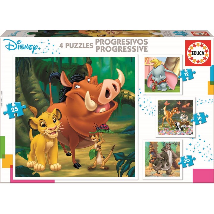 Puzzle Progresivos Disney Animals