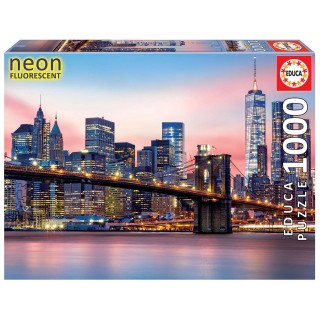 Puzzle Educa 1000 Piezas Neón Puente Brooklyn