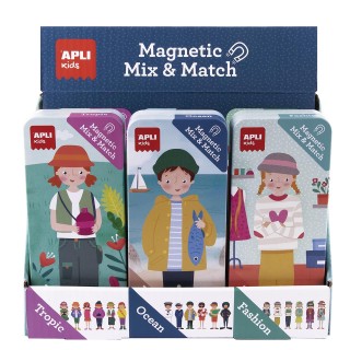 Caja Metalica Apli Kids Magnetic Mix & Match Tropi