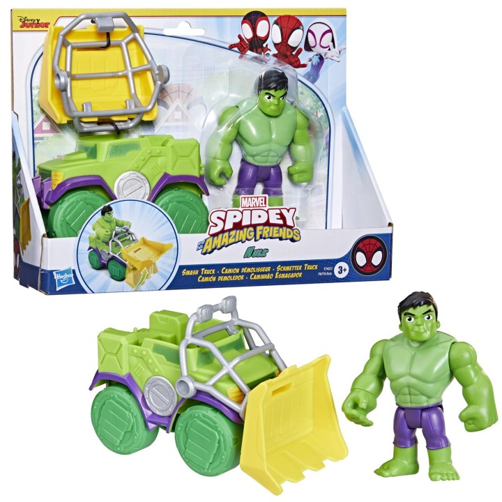 Spidey Set Figura Y Camión Demoledor Hulk