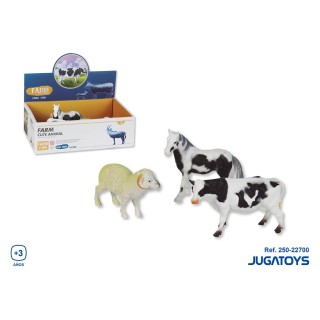 Figura Animales Granja - Expositor 12 Piez