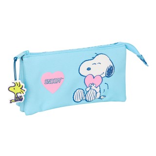 Portatodo Triple Snoopy Love 22X12x3cm