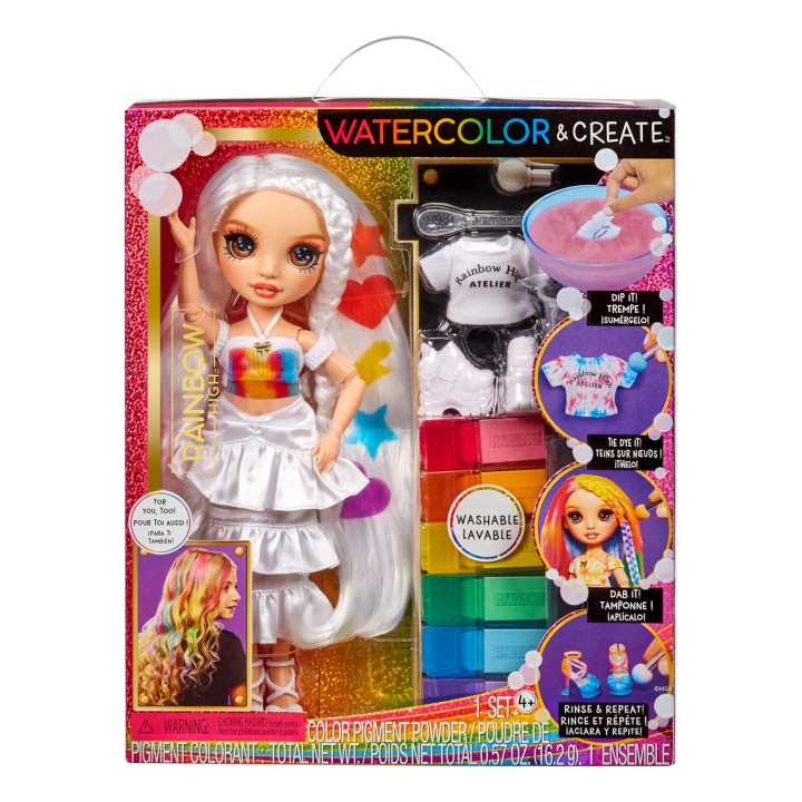 Muñeca Rainbow High Watercolor & Create