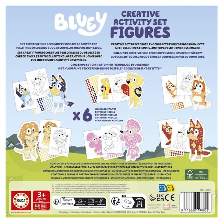 Set Creativo 3D De Bluey Con 4 Personajes
