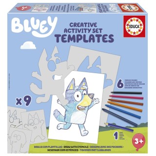 Set Creativo Plantillas De Bluey Con 9Modelos Dife