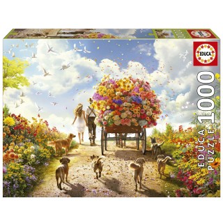 Puzzle 1000 Piezas Carro De Flores