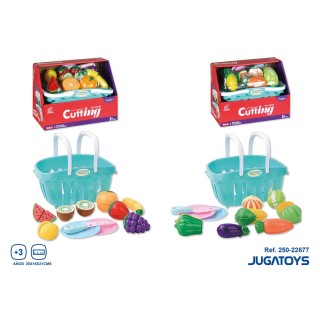 Cesta Frutas Y Verduras Partidas 25X16x21c