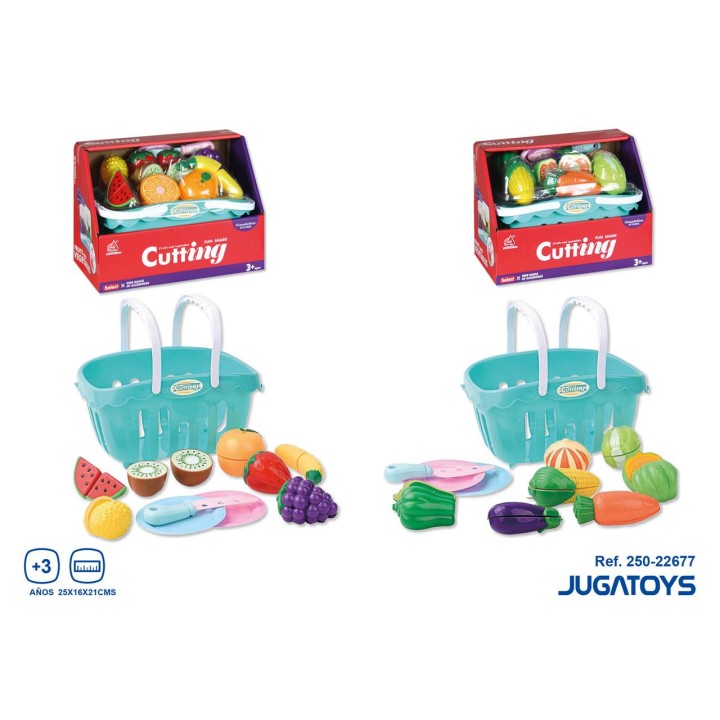 Cesta Frutas Y Verduras Partidas 25X16x21c