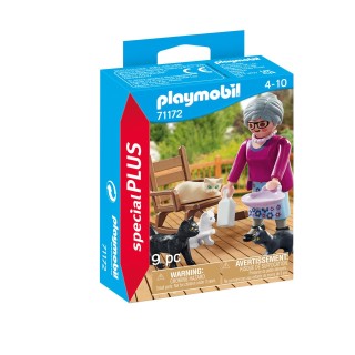 Playmobil Abuela Con Gatos