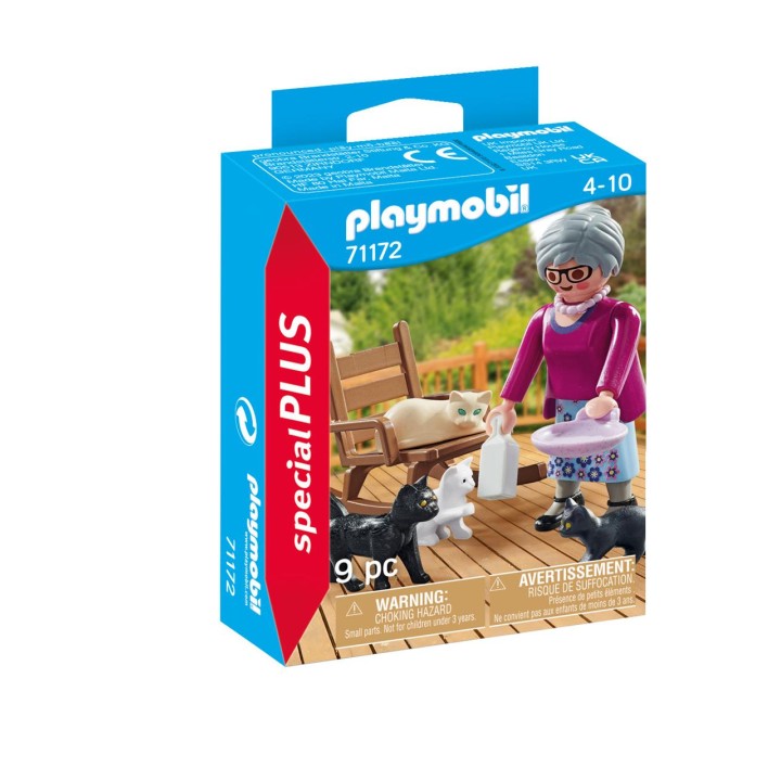 Playmobil Abuela Con Gatos