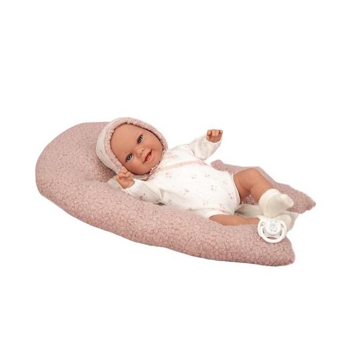 Muñeca Elegance Babyto Rosa 35 Cm Con Almohada