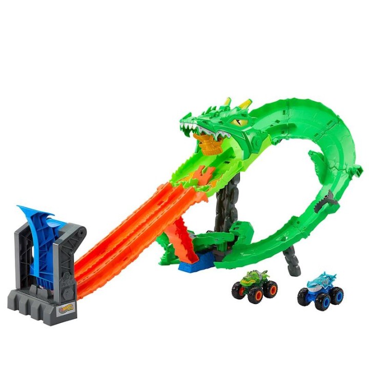 Pista Hot Wheels Monster Trucks Sharks Vs