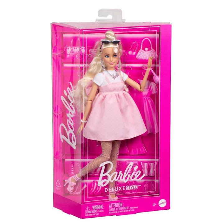 Barbie Deluxe Muñeca Con Vestido Con Lazo