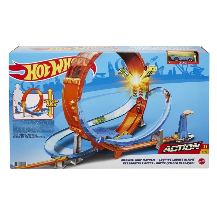 Pista Hot Wheels Action Looping Caos Masivo 70Cm Alto