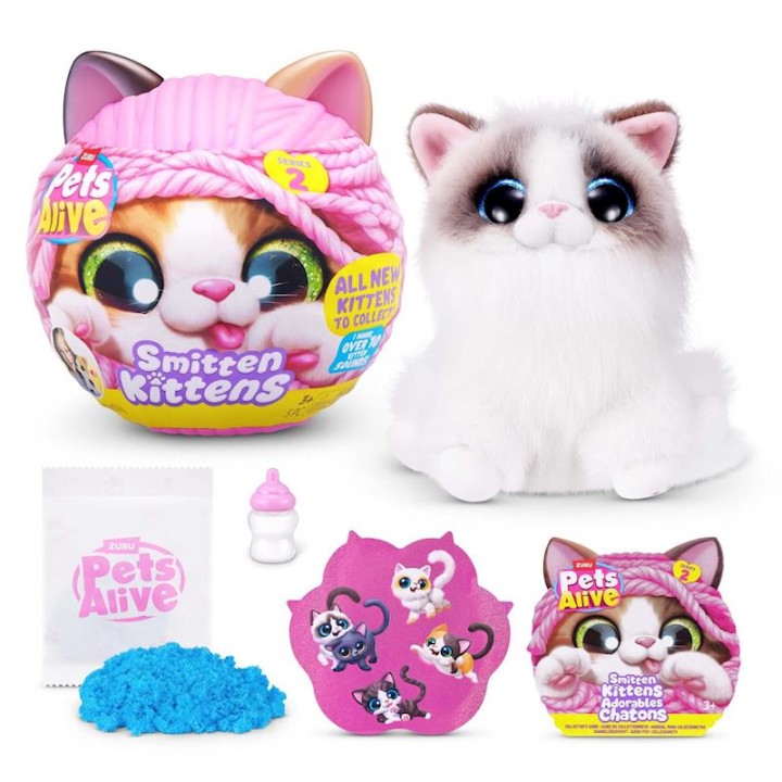 Peluche Gato Interactivo Pets Alive, Alimenta