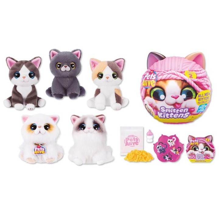 Peluche Gato Interactivo Pets Alive, Alimenta