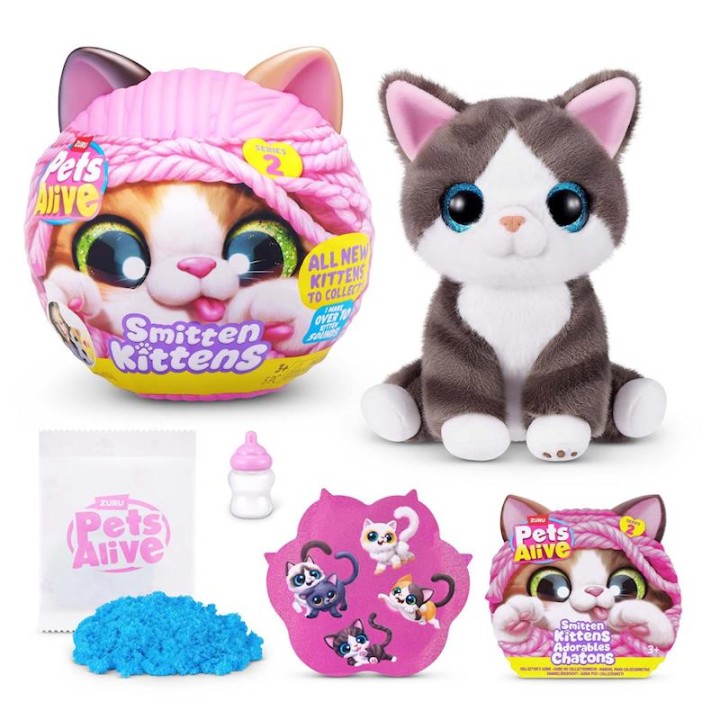 Peluche Gato Interactivo Pets Alive, Alimenta