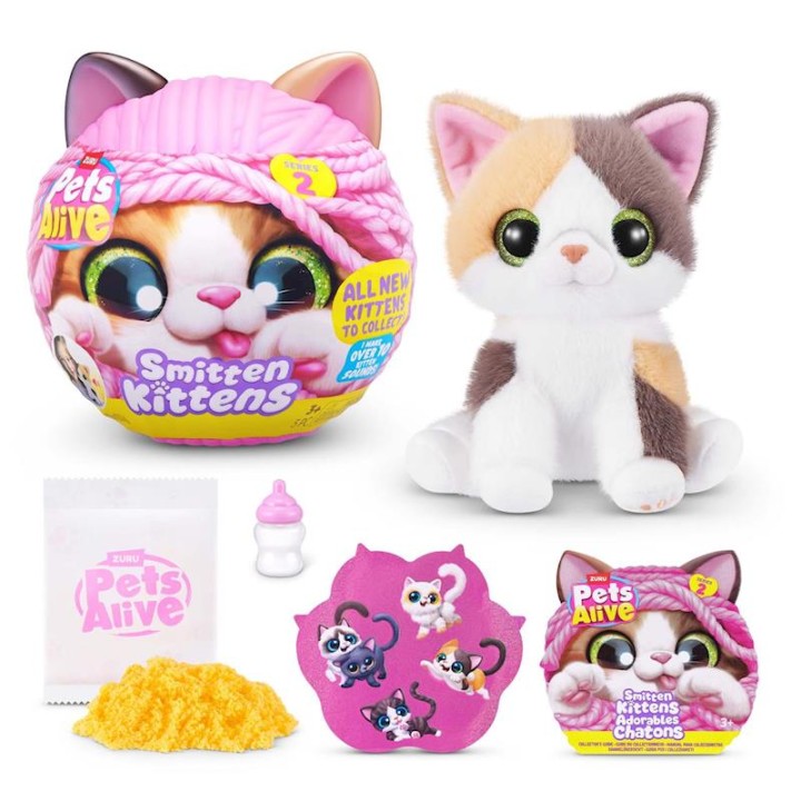 Peluche Gato Interactivo Pets Alive, Alimenta