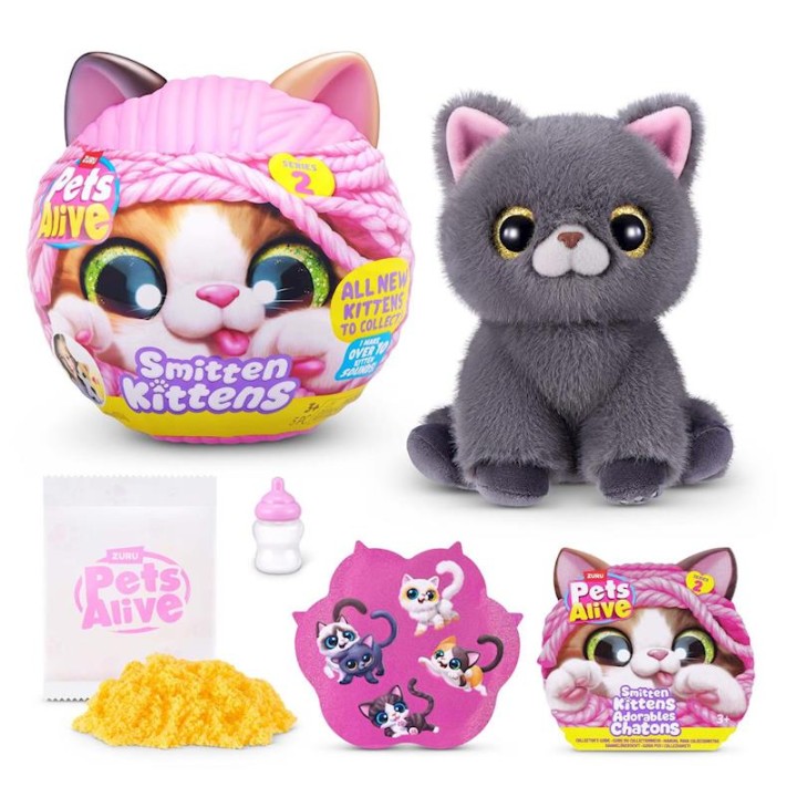 Peluche Gato Interactivo Pets Alive, Alimenta