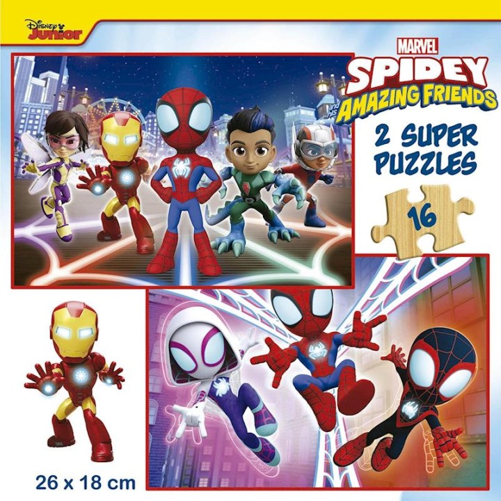 Puzzle 2X16 Piezas Spidey & His Amazing