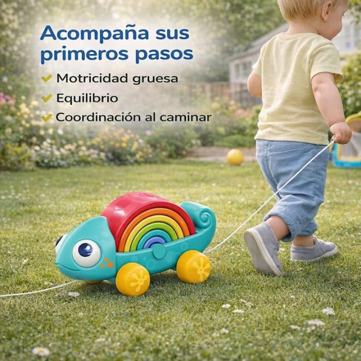 Camaleón Arrastre Actividades 28X13x14cm