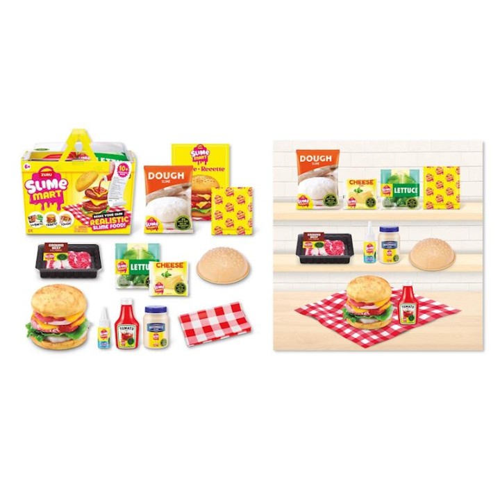 Cesta De La Compra Slime Mart Con Comida,