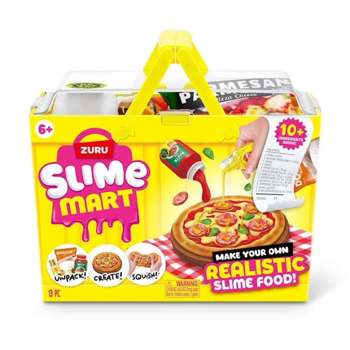 Cesta De La Compra Slime Mart Con Comida,