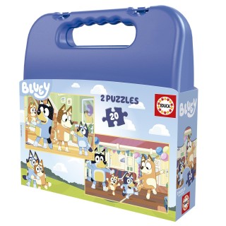 Bluey Maletín Puzzle 2X20 Piezas