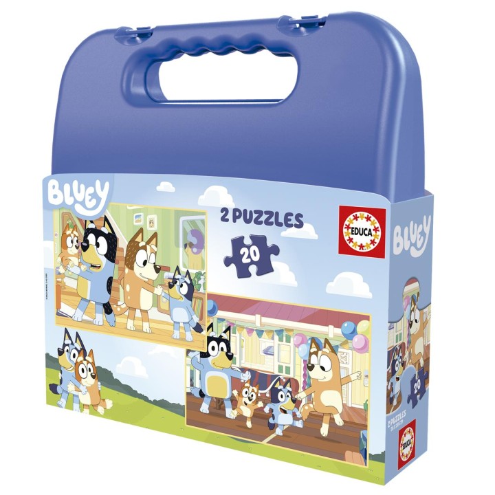 Bluey Maletín Puzzle 2X20 Piezas