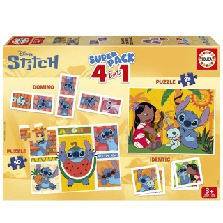 Puzzle Superpack 4 En1 Stitch (Puzzle 25 Otro