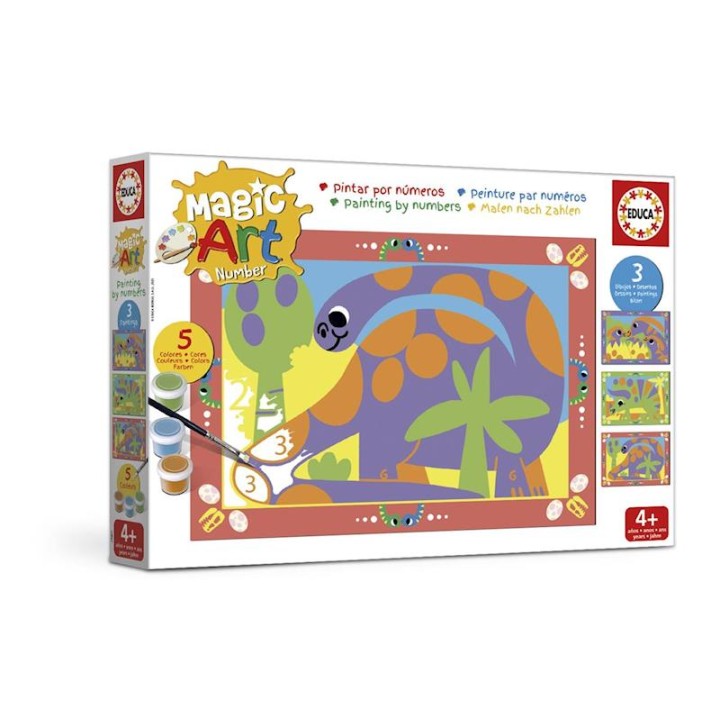 Juego Magic Art Number Dinosaurios.
