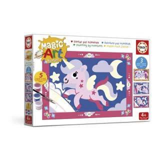 Juego Magic Art Number Unicornios.