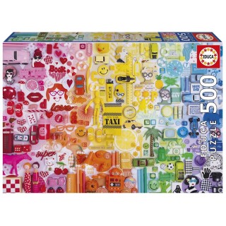 Puzzle 500 Piezas Collage De Colores