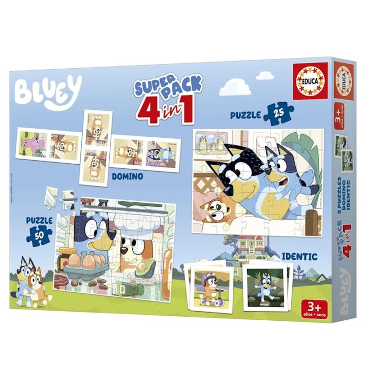 Puzzle Superpack 4 En 1 Bluey .(Puzzle 25