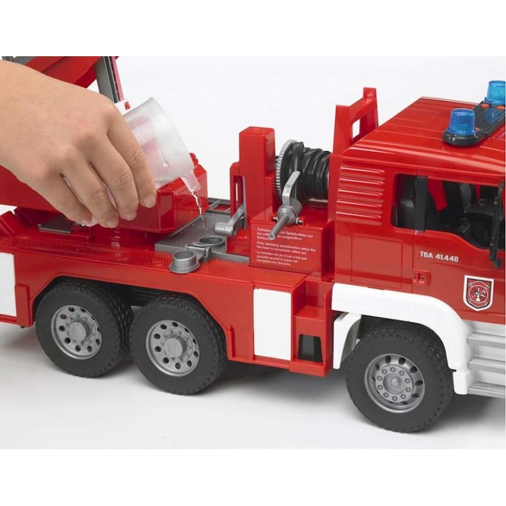 Camion De Bomberos Man, Con Gran Escalera Y M