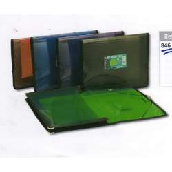 CARPETA PLAST. GOMAS BOLSA FL FOLDER TELA TRANS 846 ROSA