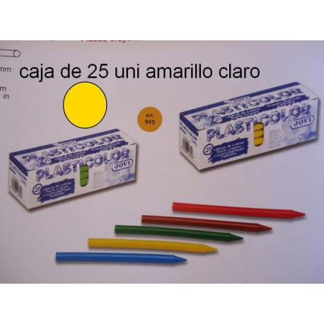 CERAS JOVI PLASTICOLOR GRANEL AMARILLO CLARO C/25